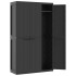 Armario de almacenaje exterior PP negro 97x37x165