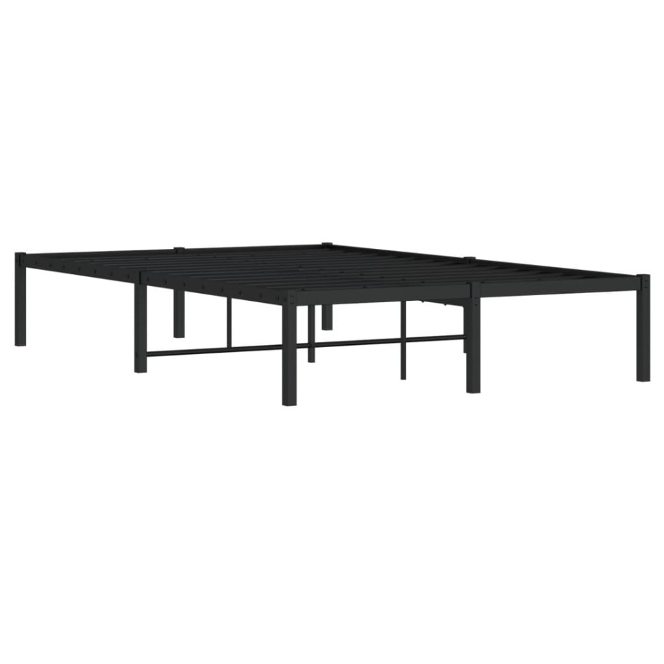 Estructura de cama de metal negro 120x200