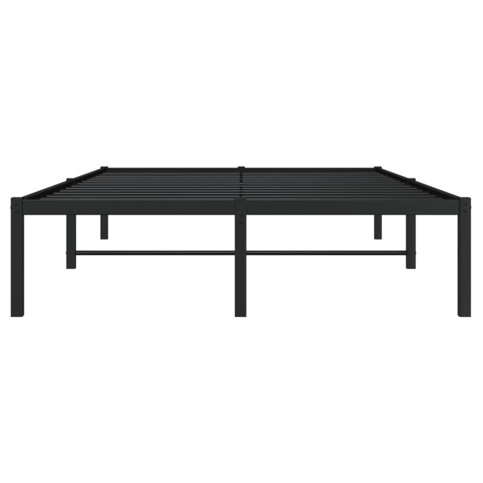 Estructura de cama de metal negro 120x200