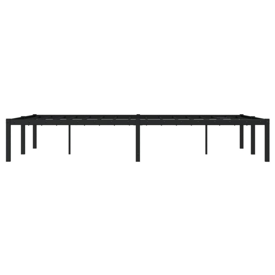 Estructura de cama de metal negro 120x200