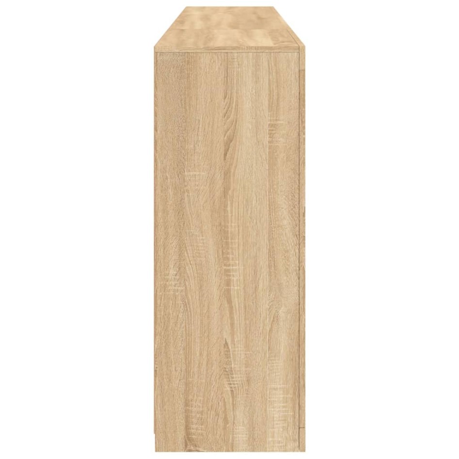 Aparador con luces LED roble Sonoma 202x37x100