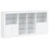 Aparador con luces LED blanco 202x37x100