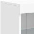 Aparador con luces LED blanco 202x37x100