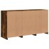 Aparador con luces LED roble ahumado 123x37x67