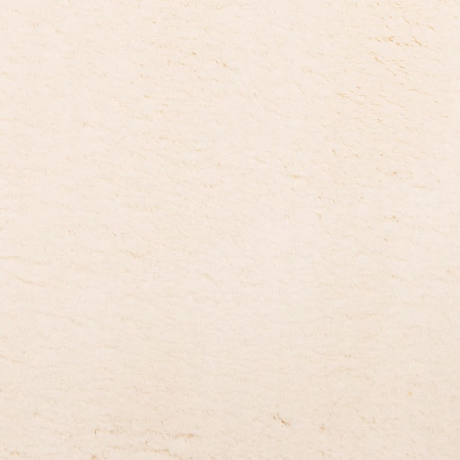 Alfombra de pelo corto suave lavable HUARTE beige Ø 200