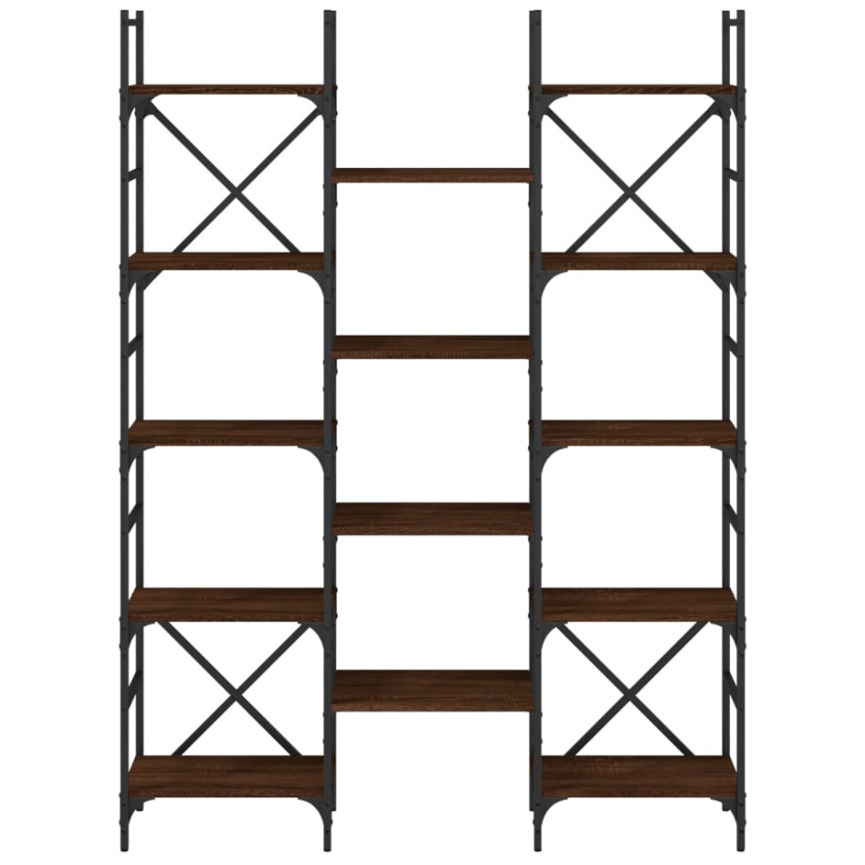 Estantería madera de ingeniería roble marrón