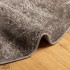 Alfombra pelo largo aspecto brillante ISTAN gris Ø 200