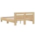 Estructura de cama cabecero y luces LED roble Sonoma 120x200