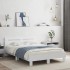 Estructura de cama con cabecero y luces LED blanco 120x190
