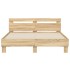 Estructura de cama cabecero y luces LED roble Sonoma 140x200