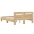 Estructura de cama cabecero y luces LED roble Sonoma 120x190