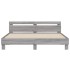Cama con cabecero madera de ingeniería gris Sonoma 180x200