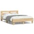 Cama con cabecero madera de ingeniería roble Sonoma 120x190