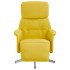 Sillón reclinable con reposapiés tela amarillo