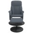 Sillón reclinable con reposapiés terciopelo gris