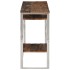 Mesa consola de acero inoxidable plateado y madera