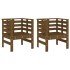 Sillas jardín 2 unidades madera pino marrón miel 61,5x53x71