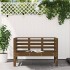Banco de jardín madera maciza pino marrón miel 111,5x53x71