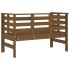 Banco de jardín madera maciza pino marrón miel 111,5x53x71