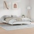Estructura de cama madera contrachapada blanco brillo