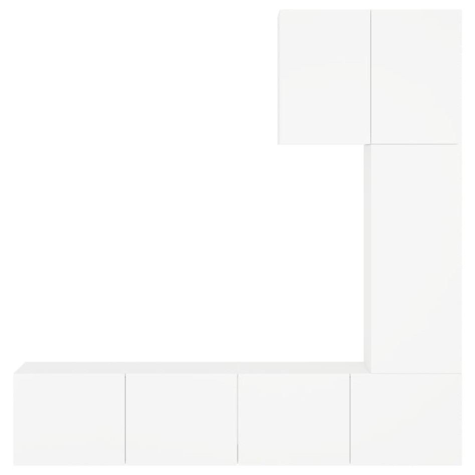 Muebles de TV de pared 5 piezas madera de ingeniería