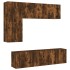 Muebles de TV de pared 5 pzas madera ingeniería roble
