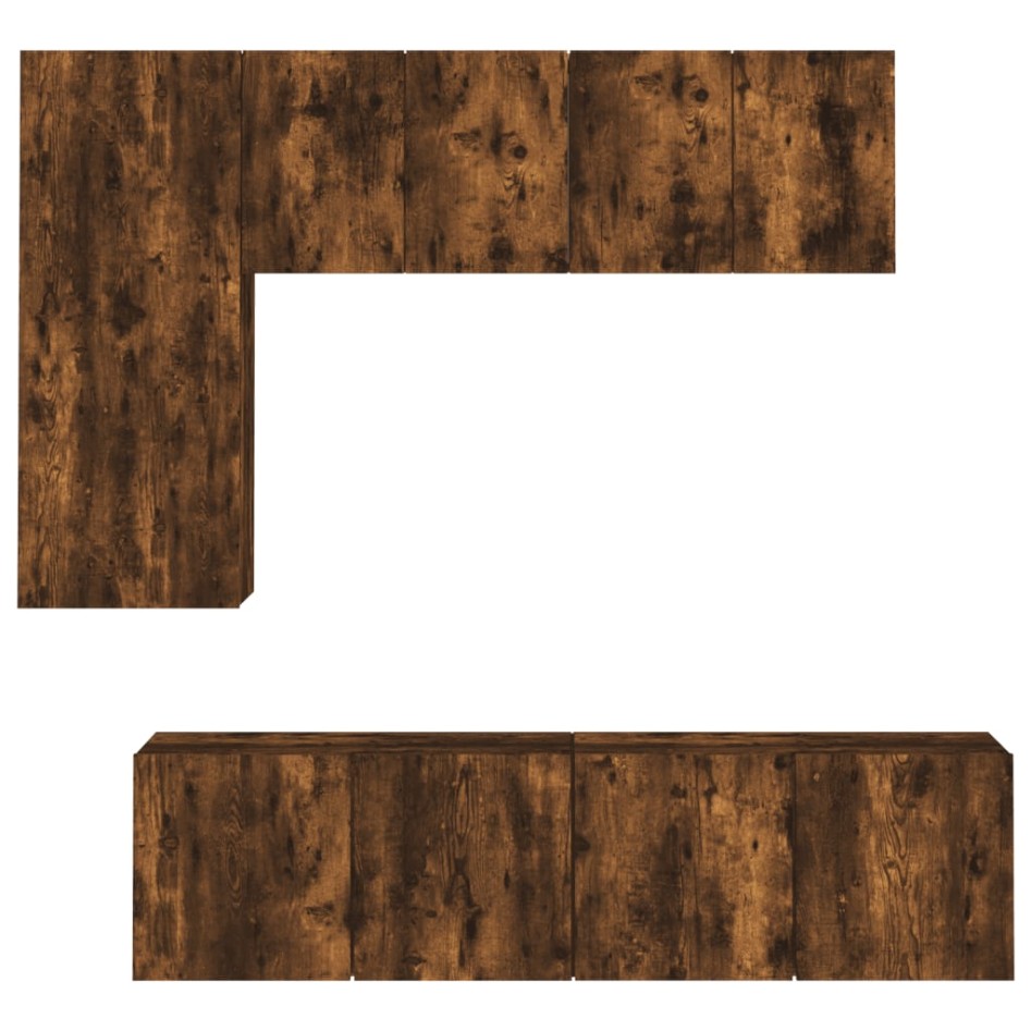 Muebles de TV de pared 5 pzas madera ingeniería roble