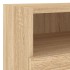 Muebles de TV de pared 5 pzas madera de ingeniería roble