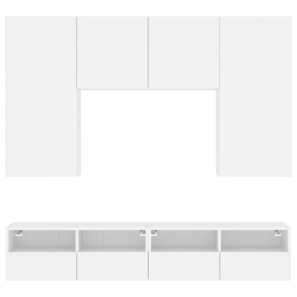 Muebles de TV de pared 5 piezas madera de ingeniería