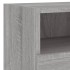 Muebles de TV de pared 4 pzas madera de ingeniería gris