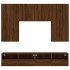 Muebles de TV de pared 5 pzas madera de ingeniería marrón