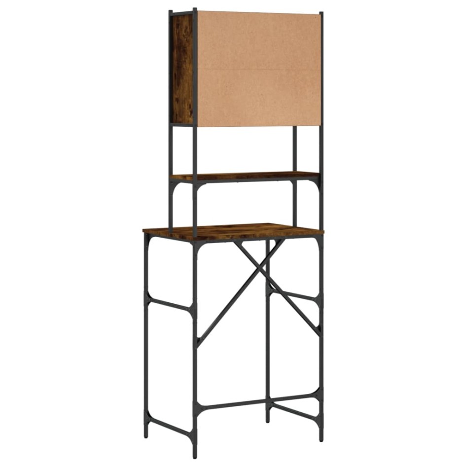 Armario de lavadora color roble ahumado 68x48,5x194