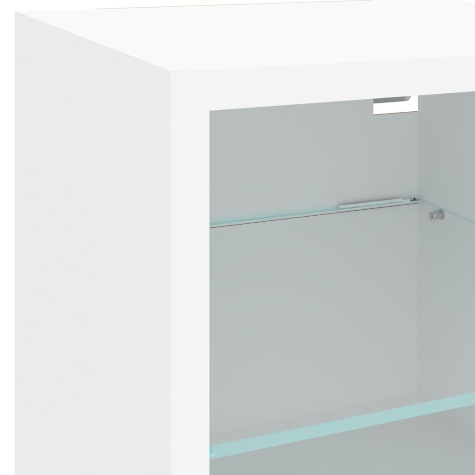 Muebles de TV de pared con LED 6 pzas madera ingeniería