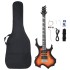 Guitarra eléctrica principiantes con funda marrón negro 4/4