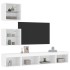 Muebles de TV de pared con LED 5 pzas madera ingeniería