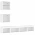 Muebles de TV de pared con LED 5 pzas madera ingeniería