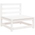 Sofás jardín sin reposabrazos 3 uds madera blanco 70x70x67