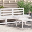 Sofás jardín sin reposabrazos 2 uds madera blanco 70x70x67 cm