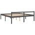 Cama para personas mayores madera maciza pino gris 200x200