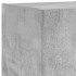 Muebles de TV de pared con luces LED 5 piezas gris