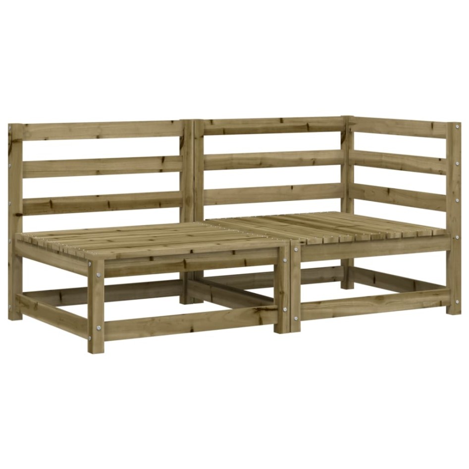 Sofá de jardín de 2 plazas madera de pino