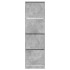 Mueble zapatero 4 cajones abatibles gris hormigón 60x42x204