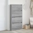 Mueble zapatero 4 cajones abatibles gris Sonoma 80x21x163,5