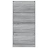 Mueble zapatero 4 cajones abatibles gris Sonoma 80x21x163,5
