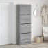 Mueble zapatero 4 cajones abatibles gris Sonoma 60x34x187,5