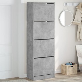 Mueble zapatero 4 cajones abatibles gris hormigón