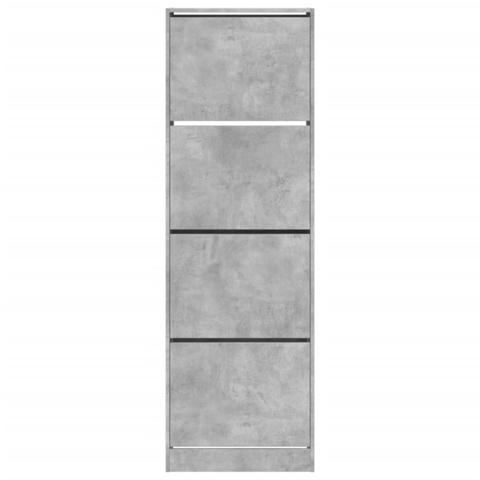 Mueble zapatero 4 cajones abatibles gris hormigón