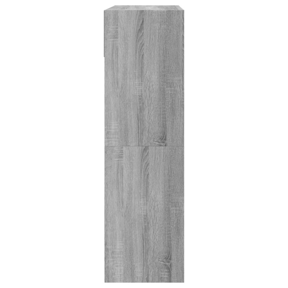 Mueble zapatero 2 cajones abatibles gris Sonoma 80x34x116