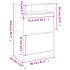 Mueble zapatero 2 cajones abatibles gris Sonoma 80x34x116