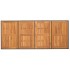 Mesa de jardín superficie de madera ratán PE negro 190x80x74